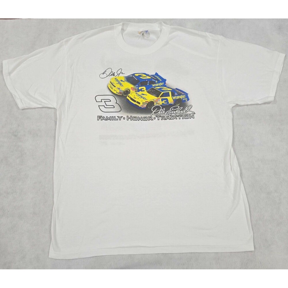 Vtg 2010 Dale Earnhardt Sr Jr NASCAR Hall of Fame T Shirt XL Wrangler Chase Tee
